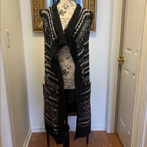 Eddie Bauer Black and Gray Women's Cardigan